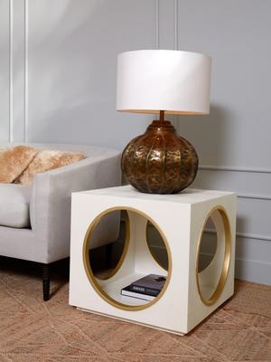 Latrice table lamp and Vasant side table