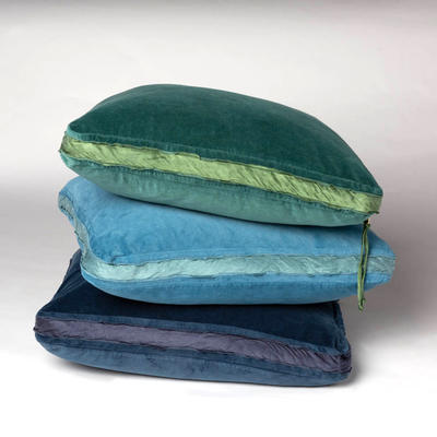 Harlow 24x24 Pillows in Jade, Cenote and Midnight