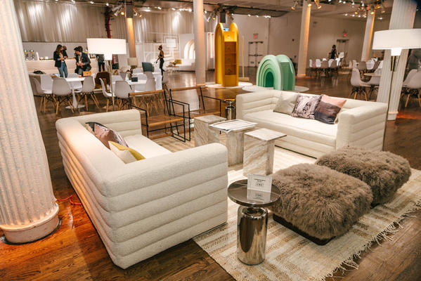 CB2 outfitted a lounge area for guests to relax and kick back between programming segments.