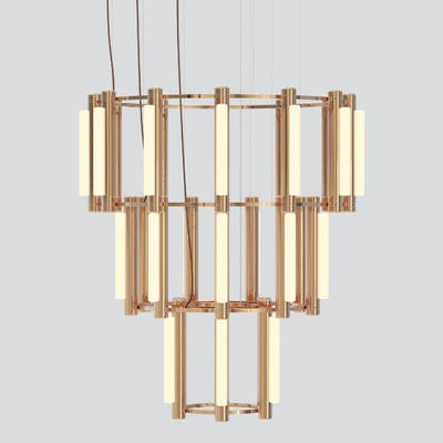 Pipeline LED 3 Tier Chandelier by Caine Heintzman from ANDlight
