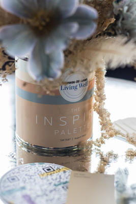 A floral installation for the Inspire Palette from the Sherwin-Williams Living Well collection