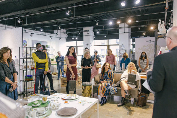 Designers tour the Vista Alegre showroom and learn about the brand’s collaborations with top fashion designers, including Oscar de la Renta and Christian Lacroix.