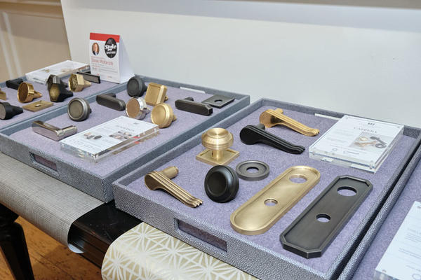 The Thom Filicia for Accurate hardware collection on display