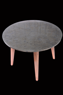 Golden pyrite 40" round dining table