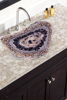 Amethyst natural stone sink