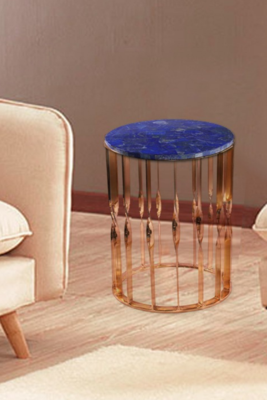 Lapis lazuli luxe side table