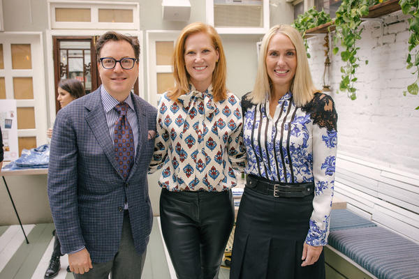 Dennis Scully of Business of Home, Lindsey Coral Harper, and Beth Holman of Zoffany