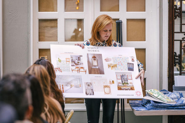 Lindsey Coral Harper sharing her Simply Morris mood board and spaces from her own home