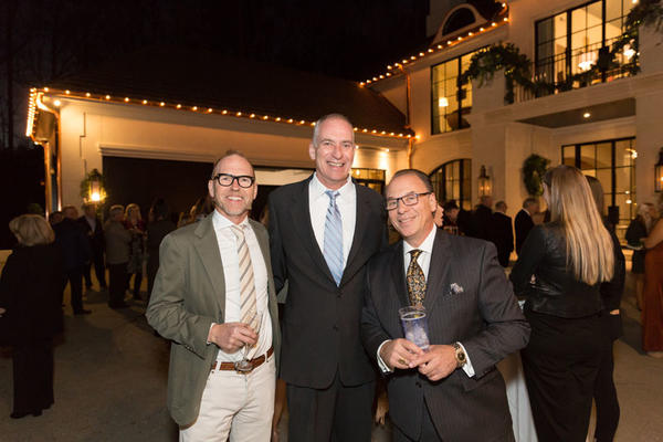Stephen Mathews, owner, Mathews Furniture + Design; Pieter Ingraham; David Covell, owner, Avenue Catering Concepts and Saratoga Event Group
