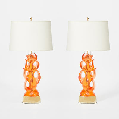 Candela Lamps in color Tangerine