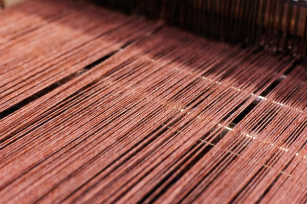 The weaving process ofMiramar Stripe 60613, color 130