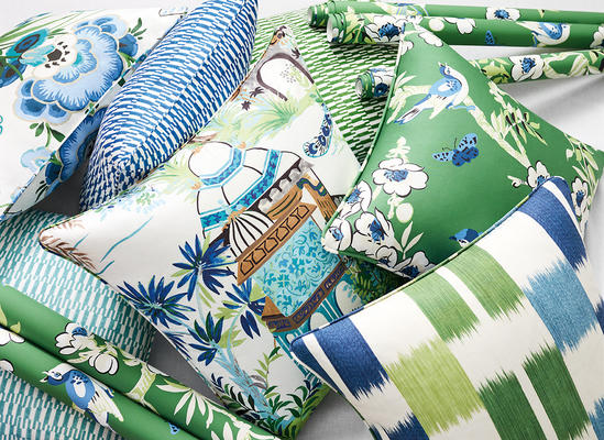 Pillows in GoGo, Mystic Garden, Yukio and Kasuri fabrics