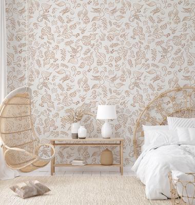 Folley wallcovering in Nougat