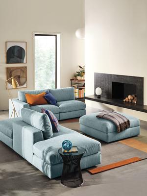 The Reid modular sofa is offered in a choice of Crypton Home fabrics.