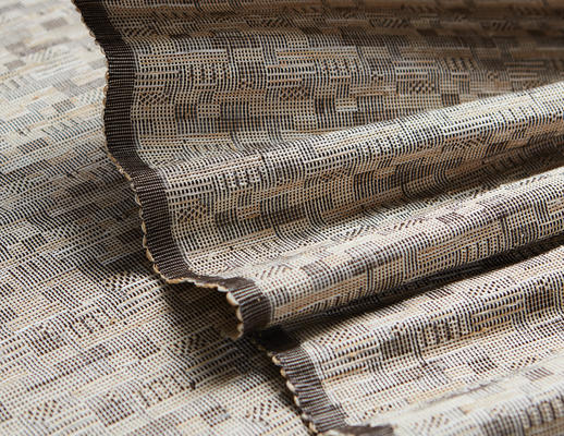 Joinery woven-to-size grassweave window covering

Paying homage to Bauhaus textile designer Anni Albers, this weave balances industrial structure with a natural, organic sensibility. Rectangles and squares jacquard-handloomed of textural ramie and multicolored warp fibers form a complex geometry that conjures images of newsprint on a page.