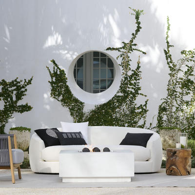 Giselle Outdoor Sofa & Tulum Fire Pit