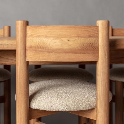 Detail of the Teddy dining chair