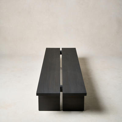 Kyoto coffee table in a charcoal watercolor finish