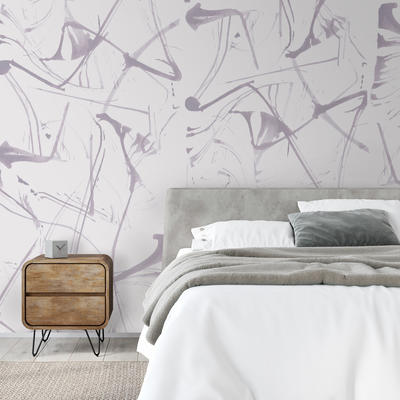 Brushstrokes Quartz repeating wallpaper from the Cuff Studio collection