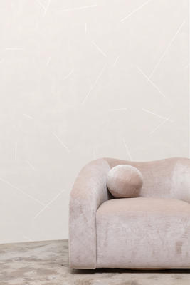 Criss Cross Dusk repeating wallpaper from the Cuff Studio collection