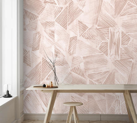 Rift Blush custom mural from the Cuff Studio collection