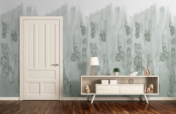 Unfinished Sea Glass repeating wallpaper from the Cuff Studio collection