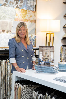 Designer Cindy Rinfret at her “Greenwich Style” book signing