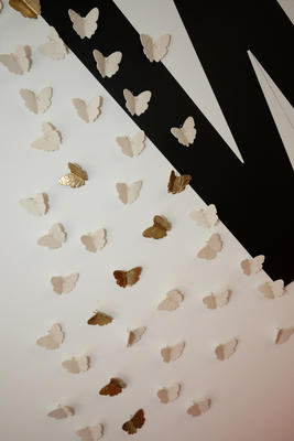 An ethereal installation of butterflies by U.K.– based Elizabeth Prince