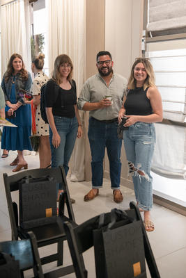 Local designers enjoyed the in-person event at the The Shade Store showroom.