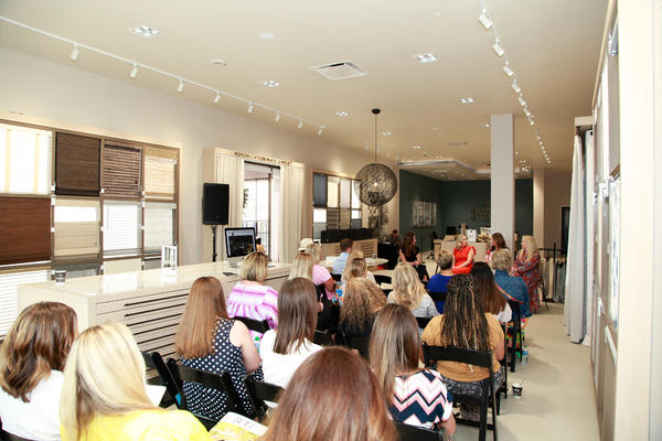 There was a full house for the panel discussion at The Shade Store’s new showroom in Leawood, Kansas.