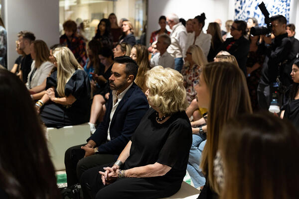 The attentive crowd included Miguel Fernandez of Basico Design.