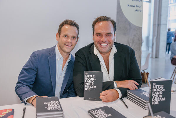 After their session, Clayton Apgar and Billy Clark signed copies of their book “The Little Book to Land Your Dream Job.”