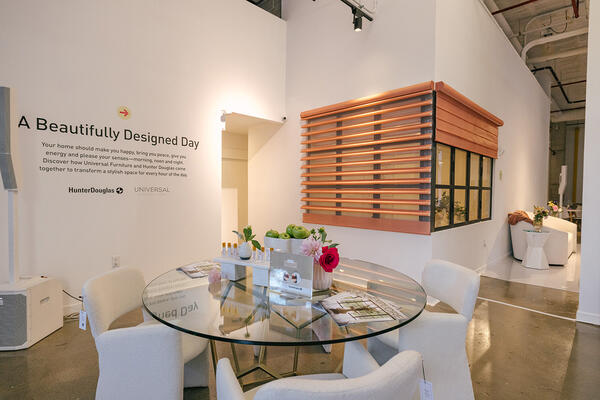 Universal Furniture and Hunter Douglas collaborated on an activation entitled “A Beautifully Designed Day.”
