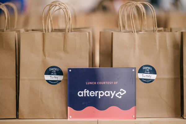 Lunch was sponsored by Afterpay.