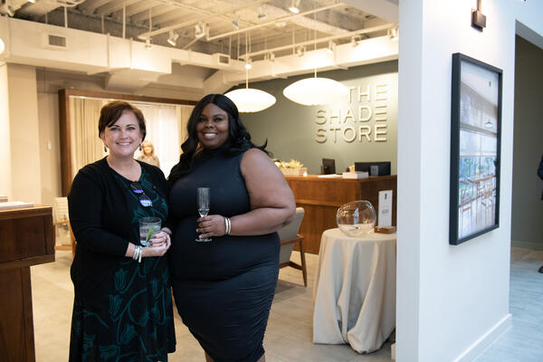 The Shade Store design consultants Jocelyne Winterling and Shar Smith