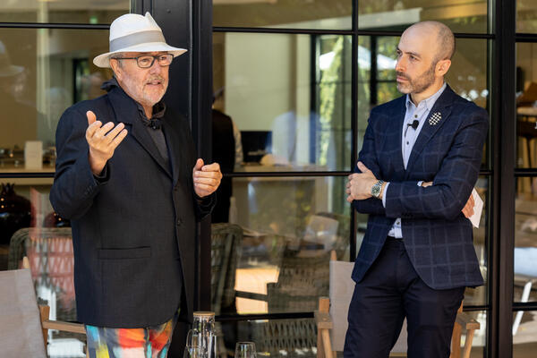 Designer Philippe Starck and Dan Rubinstein of The Grand Tourist podcast