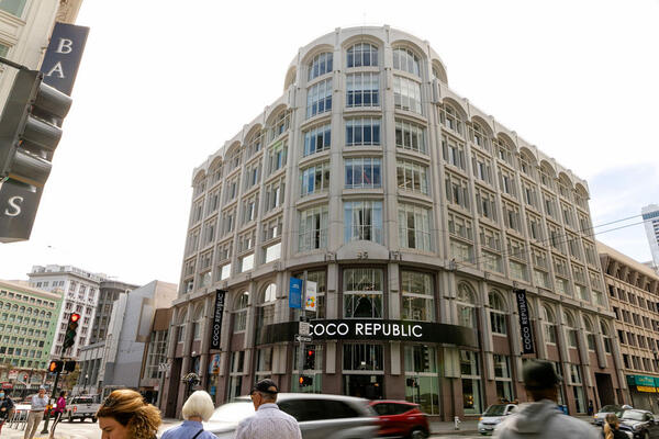 The entrance to Coco Republic’s flagship showroom in San Francisco
