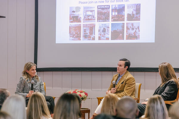 Aerin Lauder, Mark D. Sikes and Stellene Volandes discuss American style. 