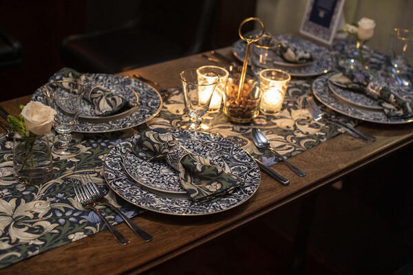 The new Morris & Co. for Williams-Sonoma collection of  dinnerware