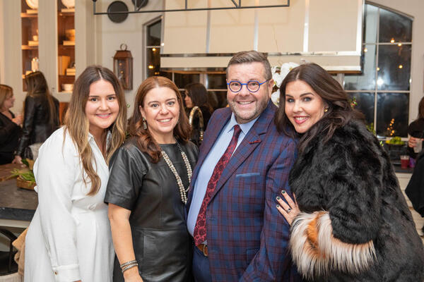 Anne-Spencer Kendrick and Lauren Davenport of Davenport Designs, the lead spec designer of the showhouse and designer of the kitchen, with Kerry Howard of Howard House Interiors and Lisa Wester
