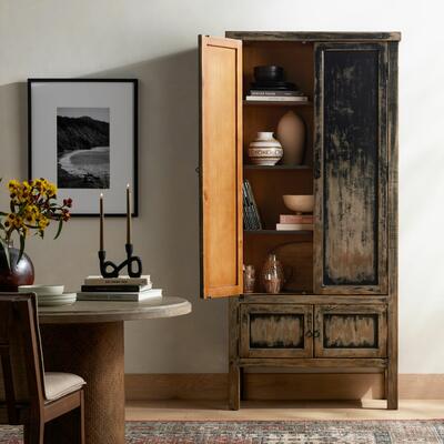 Four Hands’ solid pine Hitchens cabinet, inspired by European antiques