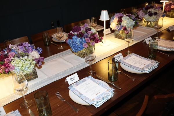 Inspired by Thibaut’s Kismet collection, the decor held the promise of spring days soon to come