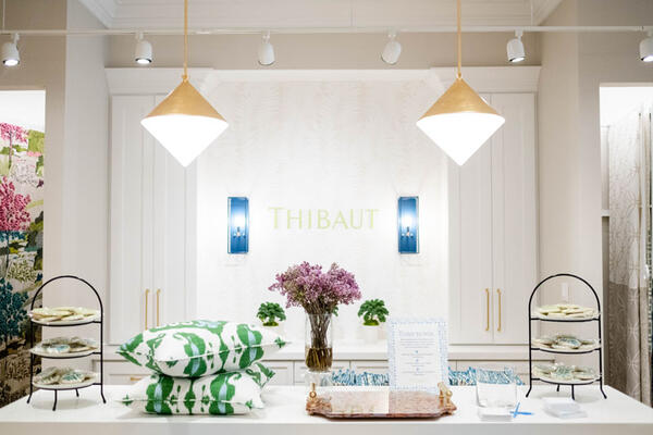 The front desk was merchandised with exclusive prizes from Thibaut partners