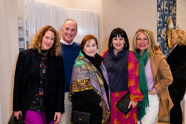 Stacy Kunstel of Dunes and Duchess, Michael Bauer of Feizy Rugs, Teddie and Courtney Garrigan of Coco & Dash, and Denise McGaha of Denise McGaha Interiors
