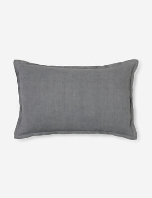 Arlo linen lumbar pillow in Dusty Blue 