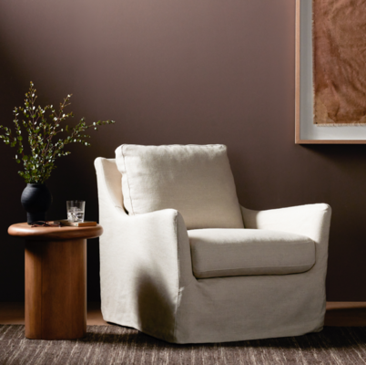 The Monette slipcover chair. All Belgian linen from Four Hands is certified Oeko-Tex Standard 100.
