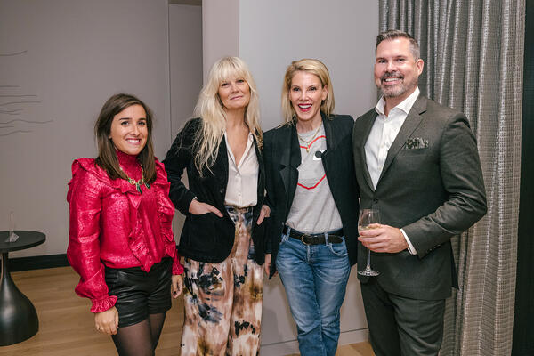 Jessica Barragan and Ariane Dalle from Élitis with Karen Marx and Jon Walker from Elle Decor 