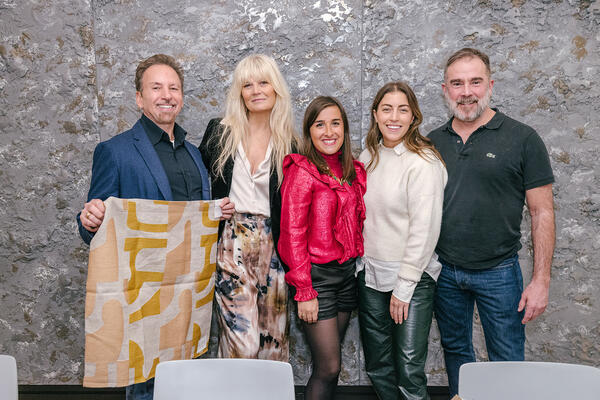 From left: Joe Nahem from Fox-Nahem Design, Ariane Dalle and Jessica Barragan from Élitis, Jackie Simon and Tim Ambler