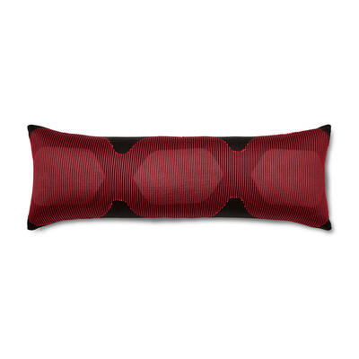 Lantern 36" x 13" pillow in Black/ Red