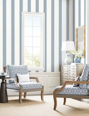 Well-Kept Secret collection block-print wallpaper and fabric by Stout Textiles